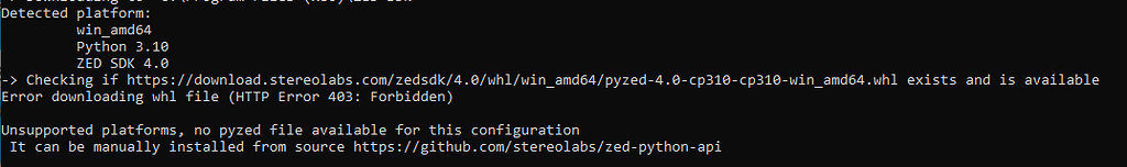 Availability of python in 4.0 SDK - Stereolabs Forums