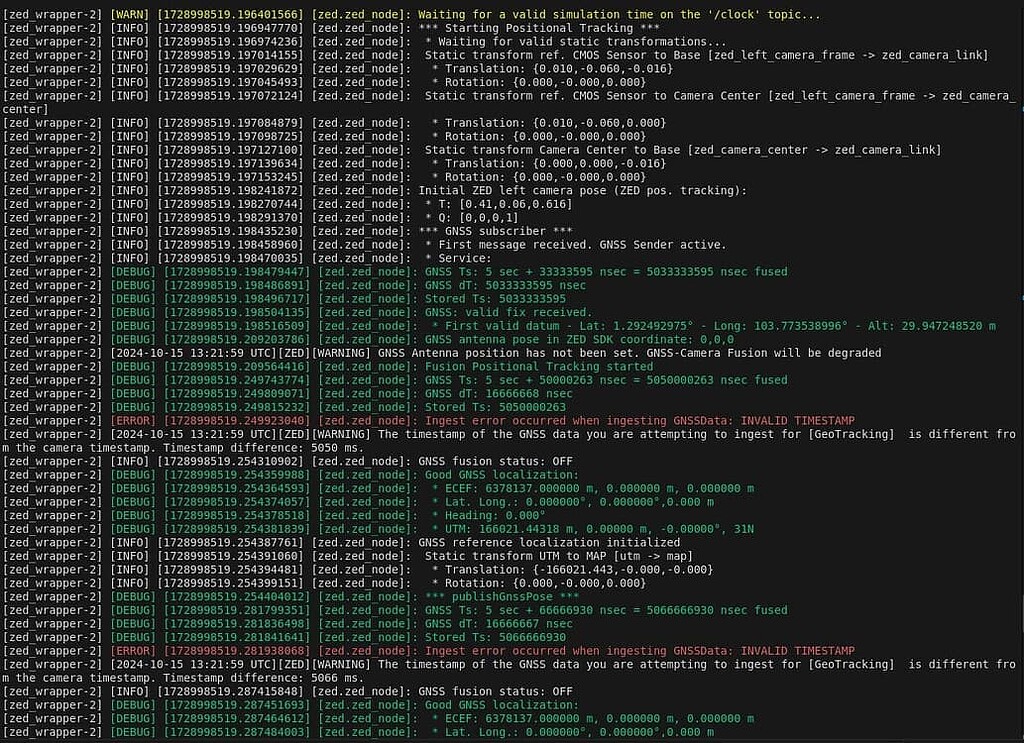Ingest error occurred when ingesting gnssdata invalid timestamp